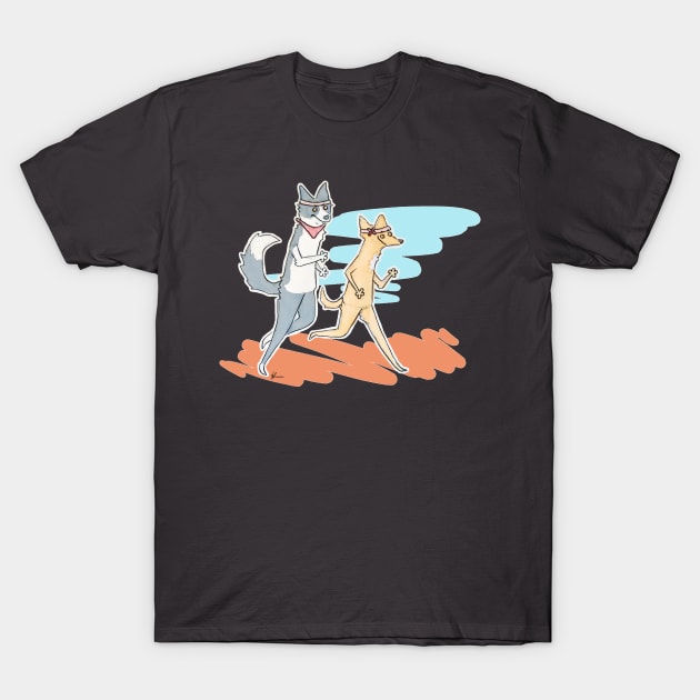 Running rivals dogs T-Shirt by bitingnclawing